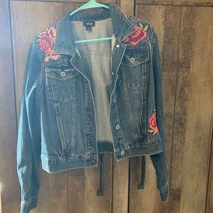 Floral Patch Denim Jacket